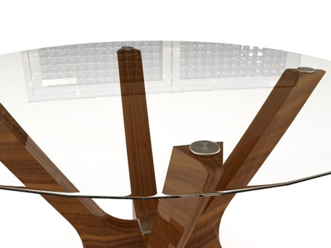 木制餐桌 3D 模型