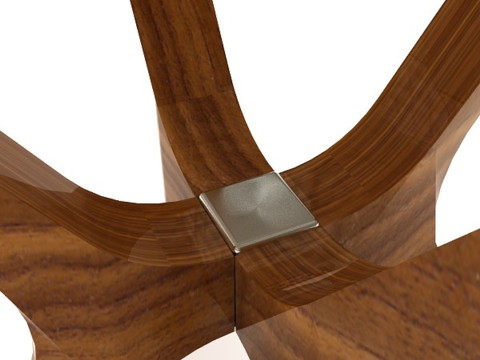 लकड़ी की डाइनिंग टेबल 3D मॉडल