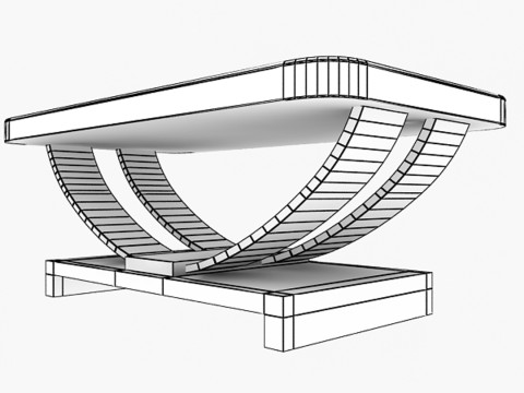 长方形桌子 3D 模型
