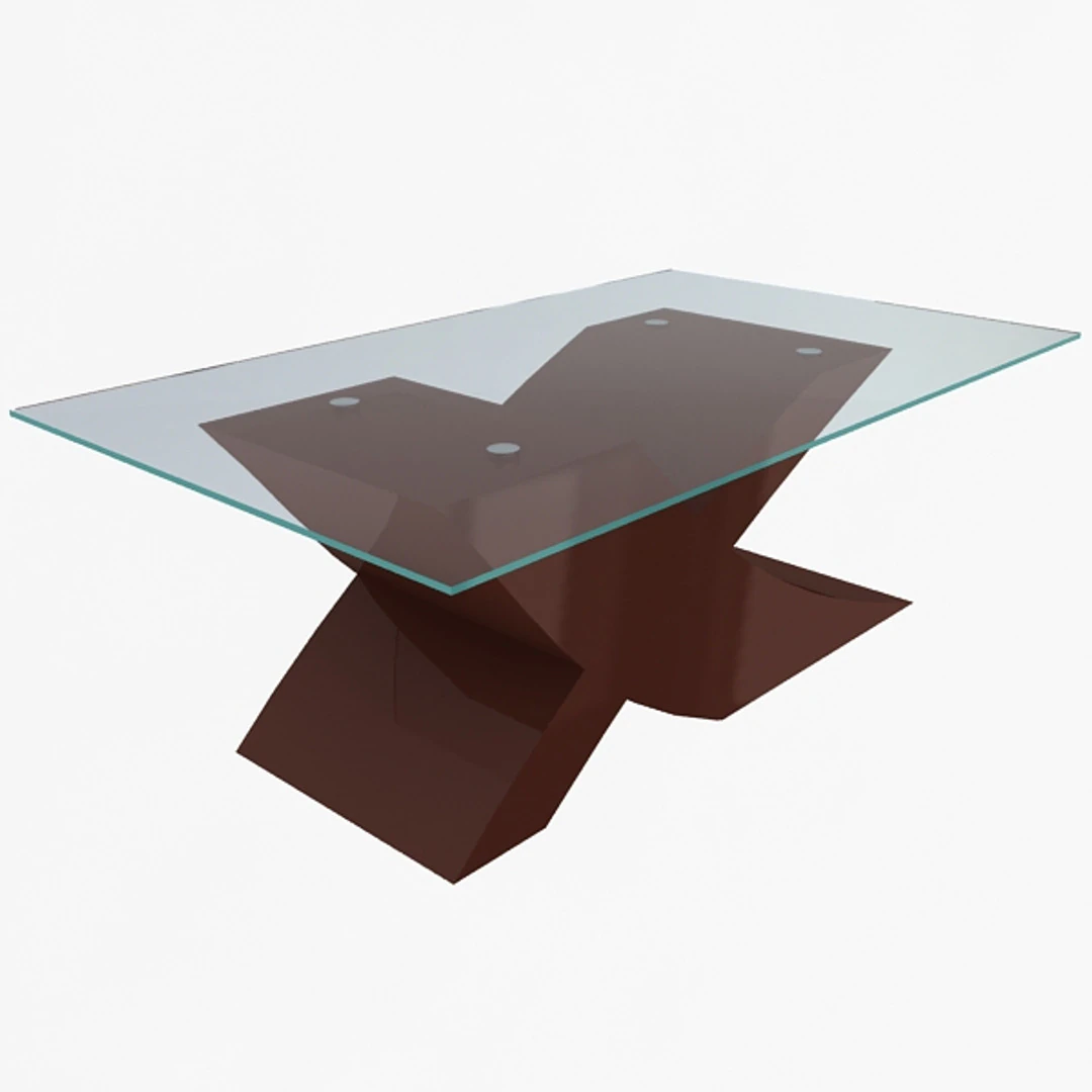 Wooden Table 3D Model .c4d .max .obj .3ds .fbx .stl .blend