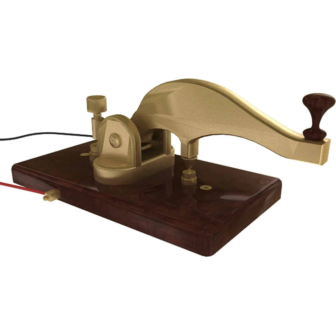 Vintage Telegraph 3D Model .c4d .max .obj .3ds .fbx .stl .blend 