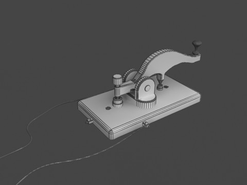 Vintage Telegraph 3D Modell
