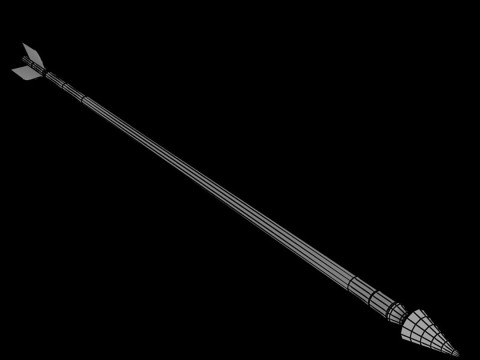 木の矢 3Dモデル