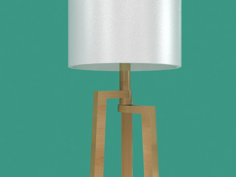 Wooden Lamp 3D Model