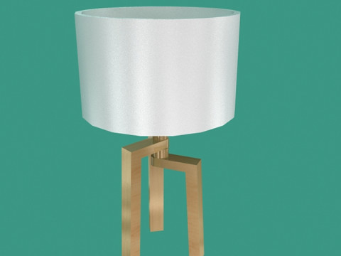 Wooden Lamp 3D Model