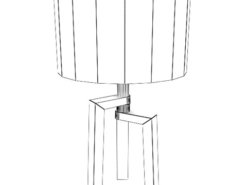 Wooden Lamp 3D Model