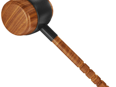 나무 망치 3D 모델