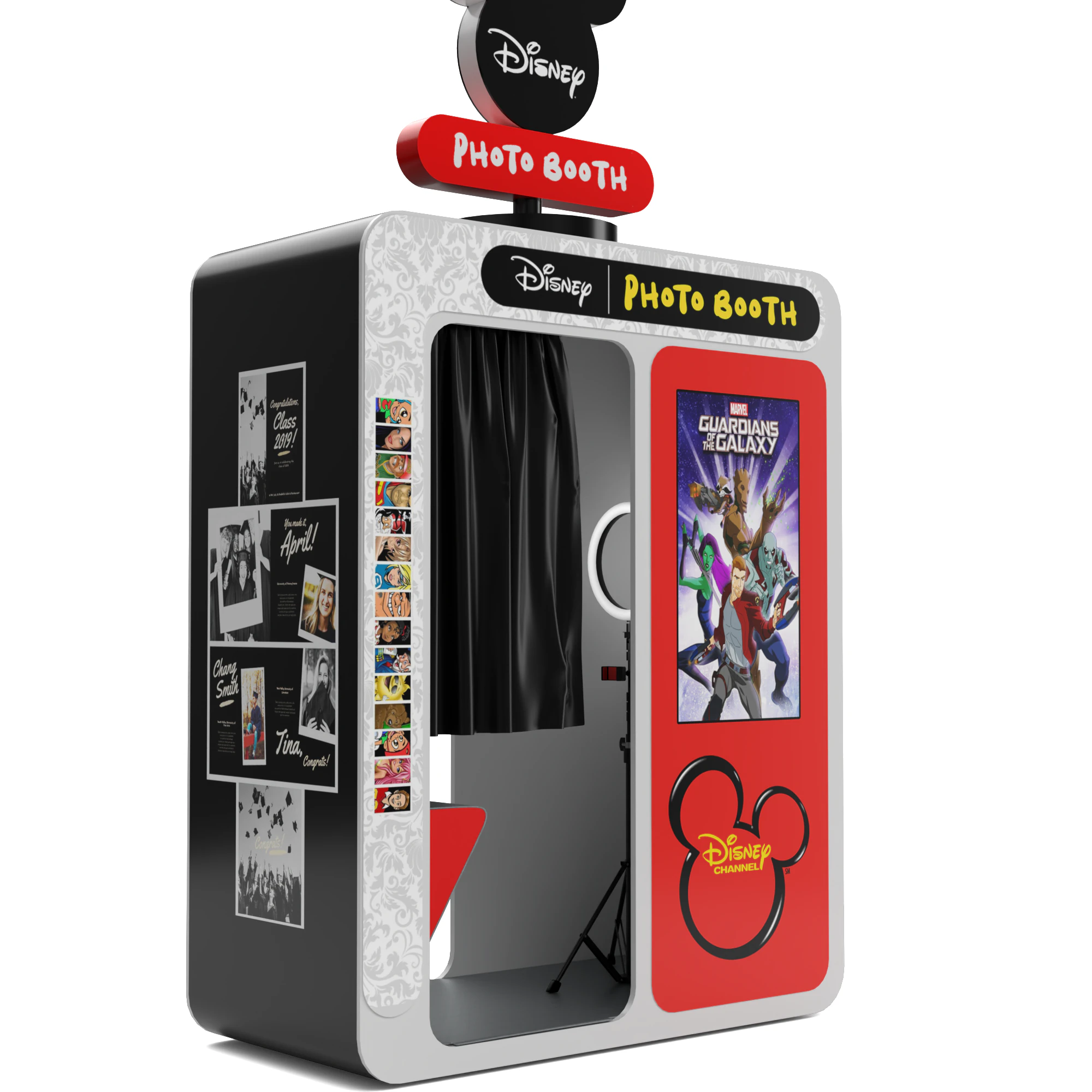 Disney Park Photo Booth with Camera Stand 3D Model .c4d .max .obj .3ds .fbx .stl .blend 