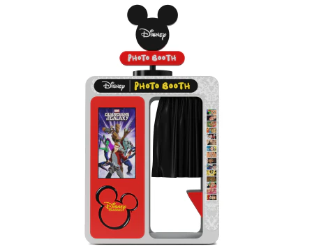 Disney Park Photo Booth with Camera Stand 3D Model