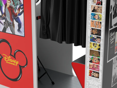 Disney Park Photo Booth with Camera Stand 3D Model