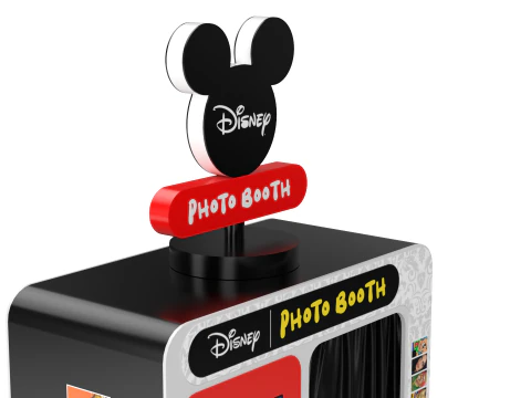 Disney Park Photo Booth with Camera Stand 3D Model