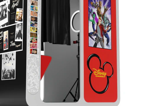 Disney Park Photo Booth with Camera Stand 3D Model
