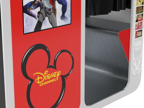 Disney Park Photo Booth with Camera Stand 3D Model