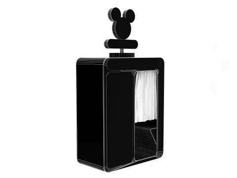 Disney Park Photo Booth with Camera Stand 3D Model