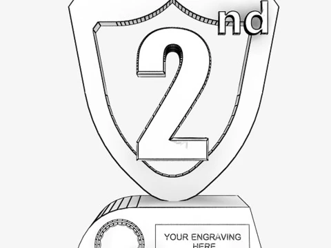 2. Siegertroph&auml;e 3D Modell