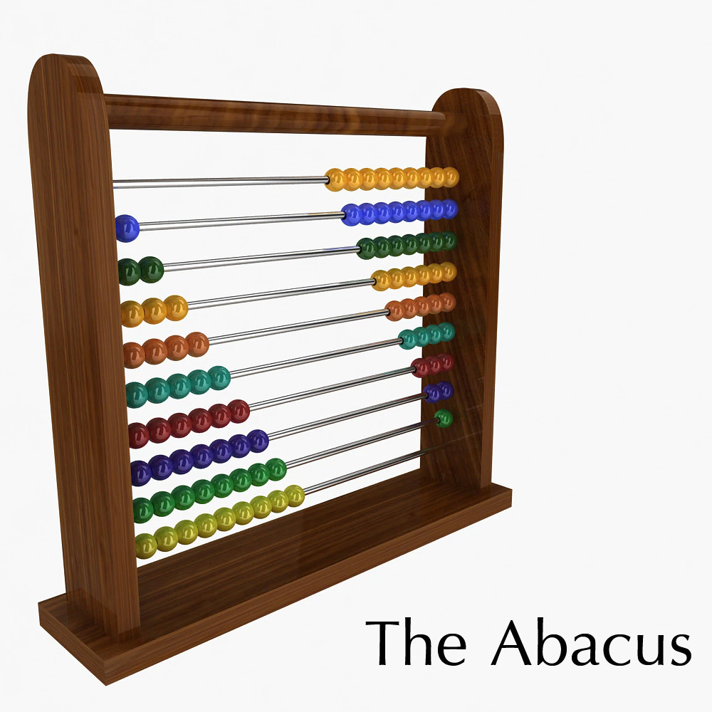 Counting Abacus 3D Model .c4d .max .obj .3ds .fbx .stl .blend 