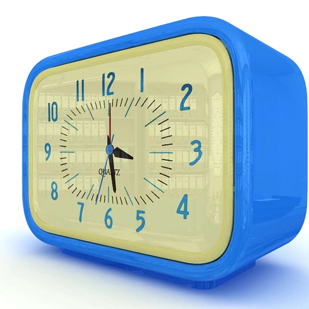Alarm Clock 3D Model .c4d .max .obj .3ds .fbx .stl .blend 