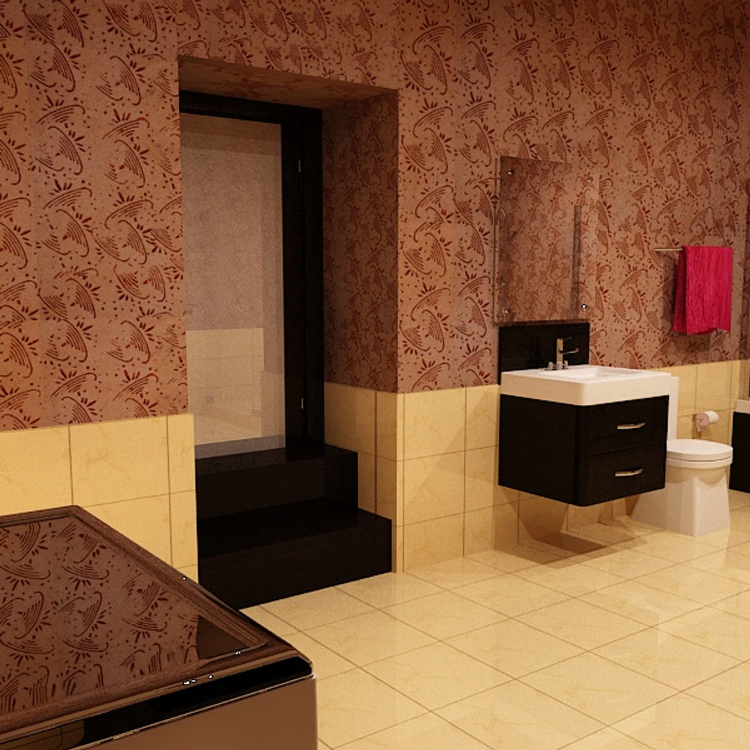 Luxury Bathroom 3D Model .c4d .max .obj .3ds .fbx .stl .blend 