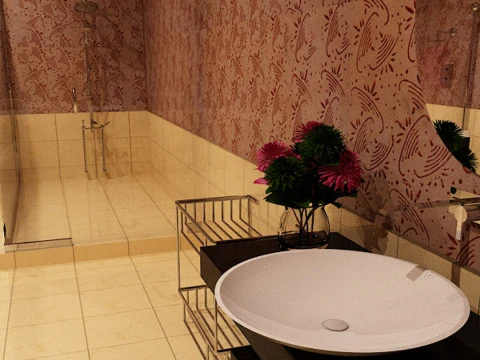 Luxury Bathroom 3D Model