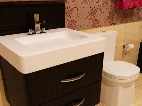 Luxury Bathroom 3D Model