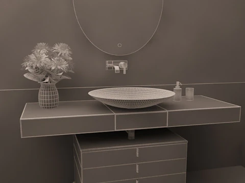 Luxury Bathroom 3D Model