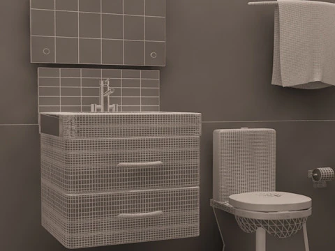 Luxury Bathroom 3D Model