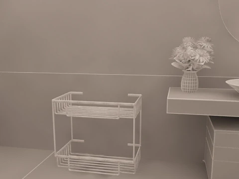 Luxury Bathroom 3D Model