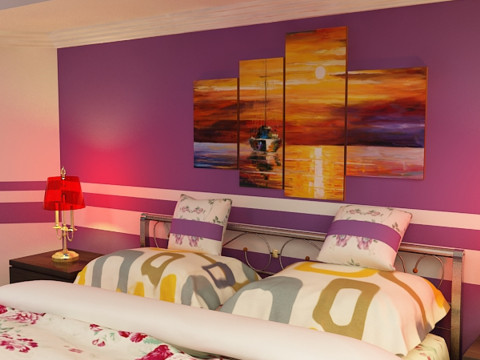 Gł&oacute;wna sypialnia Model 3D