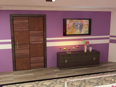 Gł&oacute;wna sypialnia Model 3D