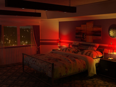 Gł&oacute;wna sypialnia Model 3D