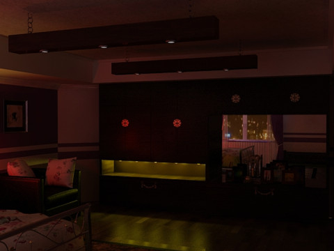 Gł&oacute;wna sypialnia Model 3D