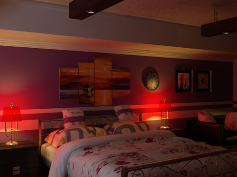 Gł&oacute;wna sypialnia Model 3D