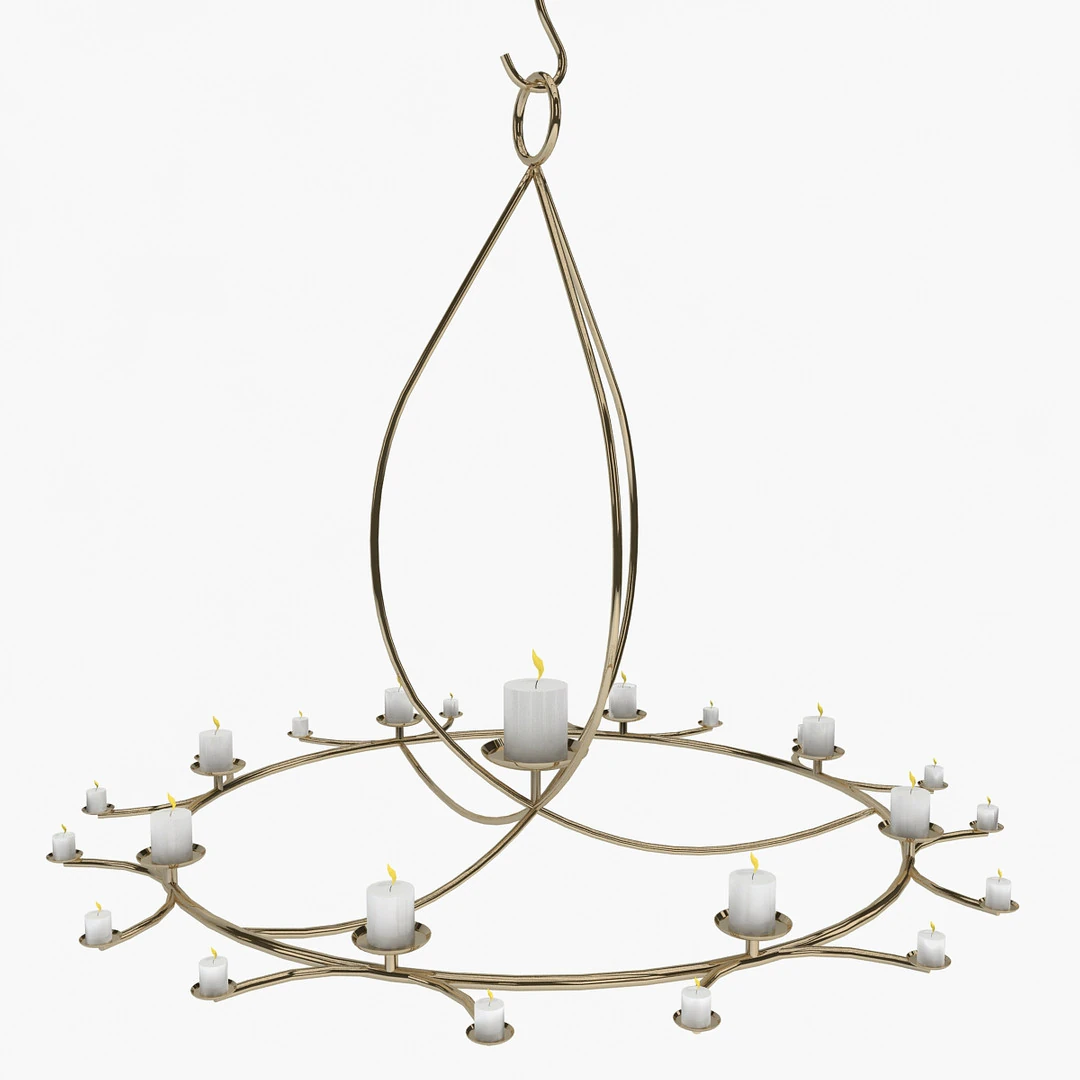 Ceiling Chandelier 3D Model .c4d .max .obj .3ds .fbx .stl .blend 