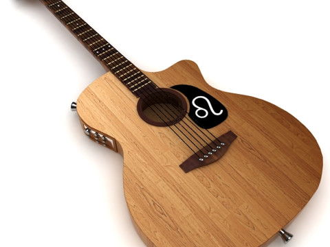 Acoustic Guitar 3D Model