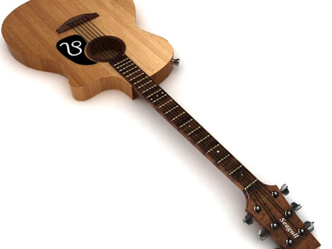 Acoustic Guitar 3D Model