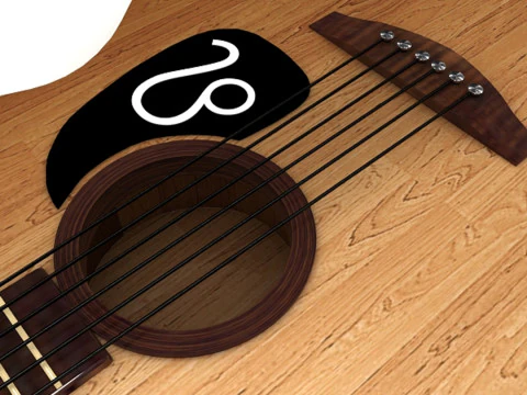Acoustic Guitar 3D Model