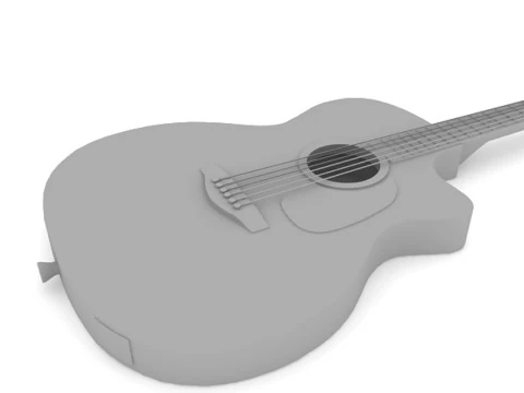 Acoustic Guitar 3D Model