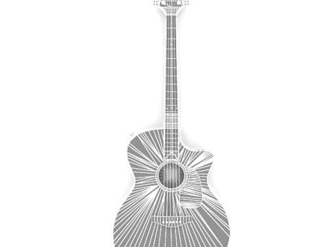 Acoustic Guitar 3D Model