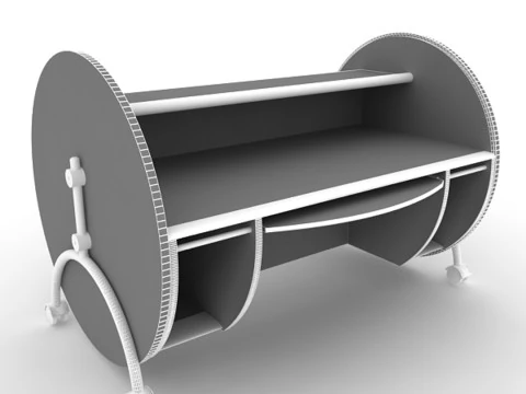 Computer Table 3D Model