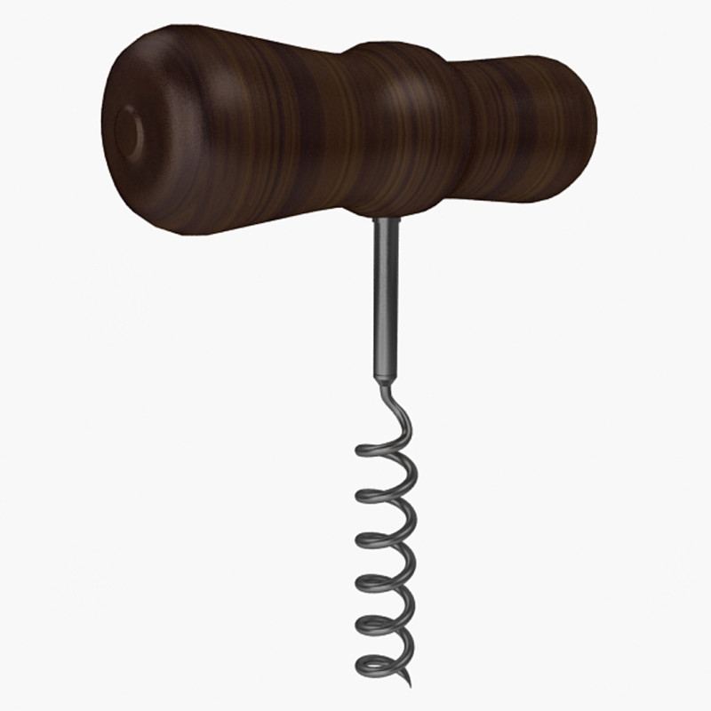 Abridor de vino sacacorchos Modelo 3D .c4d .max .obj .3ds .fbx .stl .blend 