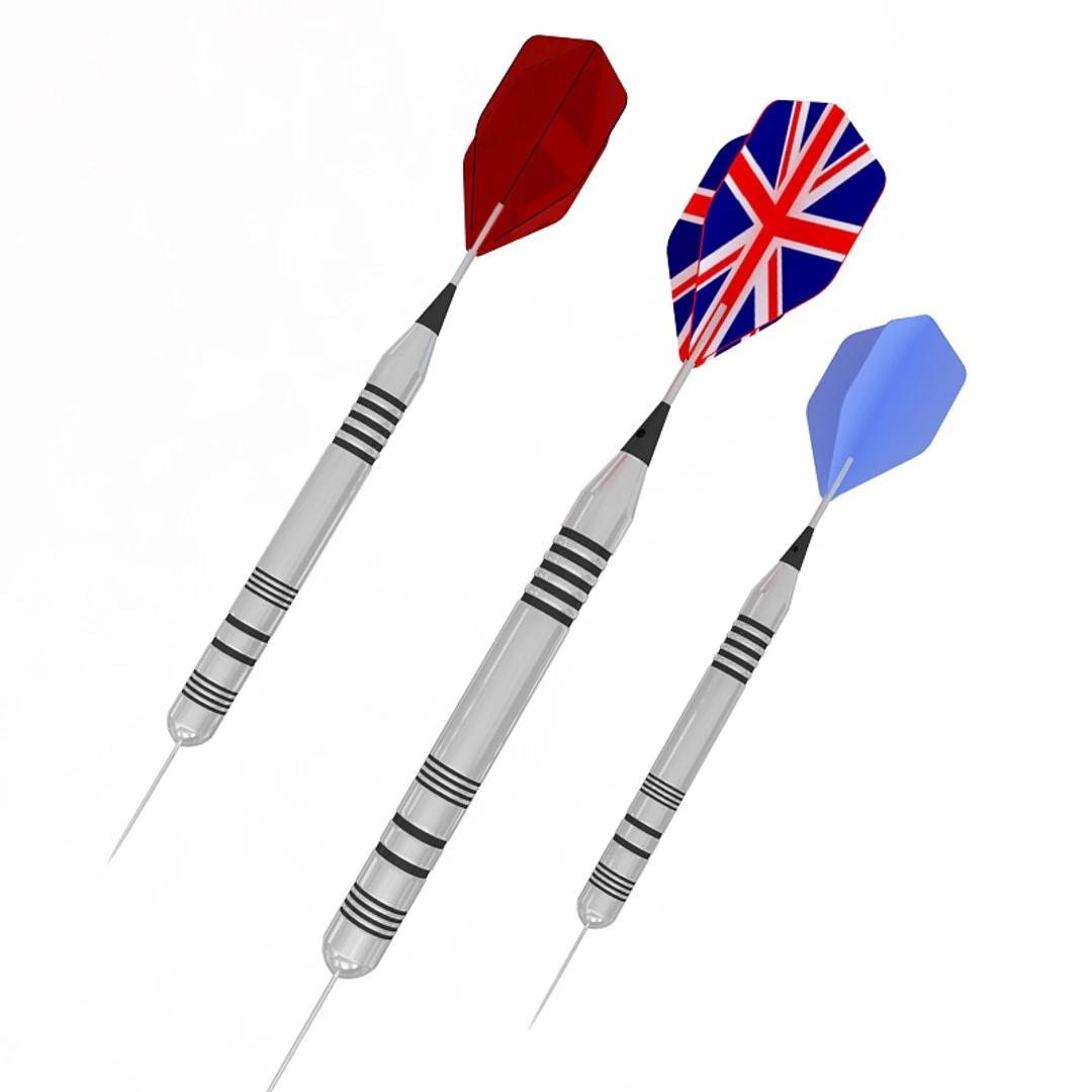 Throwing Darts 3D Model .c4d .max .obj .3ds .fbx .stl .blend 