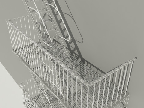 Escaliers de secours Modèle 3D