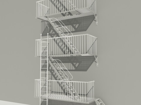 Escaliers de secours Modèle 3D