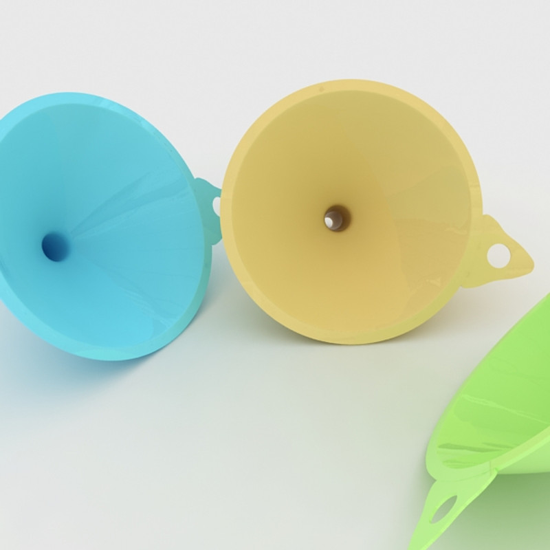 Funil de pl&aacute;stico Modelo 3D .c4d .max .obj .3ds .fbx .stl .blend 