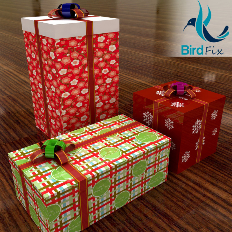 Paket Hadiah Model 3D .c4d .max .obj .3ds .fbx .stl .blend 