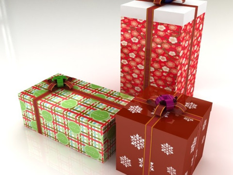 Paket Hadiah Model 3D