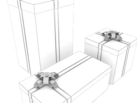 Paket Hadiah Model 3D