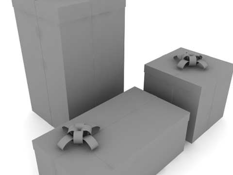 Paket Hadiah Model 3D