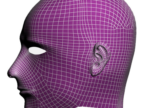 남자 신체 얼굴 3D 모델