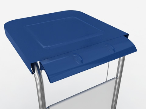 Mobilny stojak na kosze Model 3D